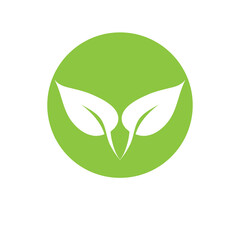 logos of green leaf tree for the environment healthy