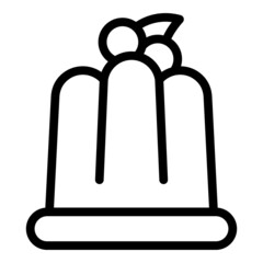 Shiny jelly icon outline vector. Sweet bean