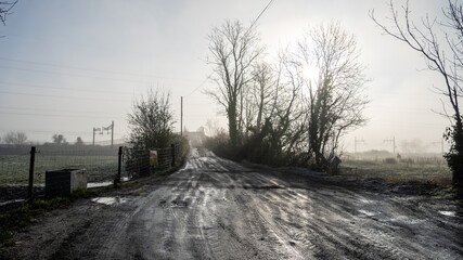 Obraz premium Cold & Misty Welsh Mornings