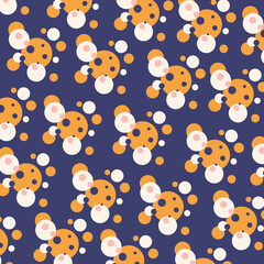 Illustration vector of abstract shapes dots seamless pattern for background premium vector
for kids and baby. Print on cloth, fabric, linen, textile and wallpaper background
