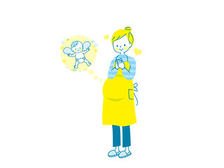 赤ちゃんを楽しみに待つ妊娠中の女性