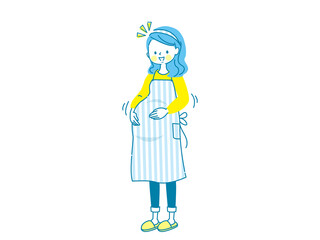 赤ちゃんを楽しみに待つ妊娠中の女性