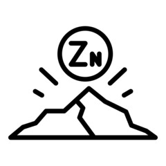 Zinc mineral icon outline vector. Vitamin zn