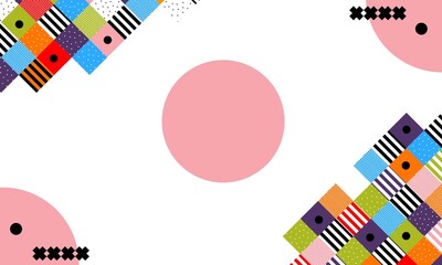 Abstract Geometric Colorful background. Geometry shapes wallpaper.
