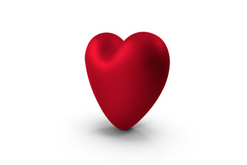 red heart isolated on white
