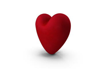 Fototapeta premium red heart isolated on white