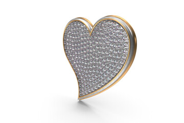 heart ring with diamonds 