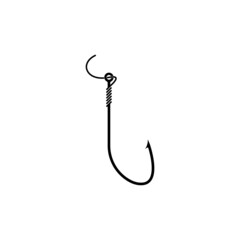 Fishing hook logo