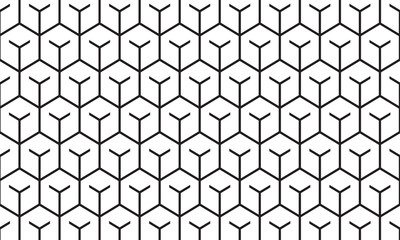 Background pattern seamless geometric hexagon vector.