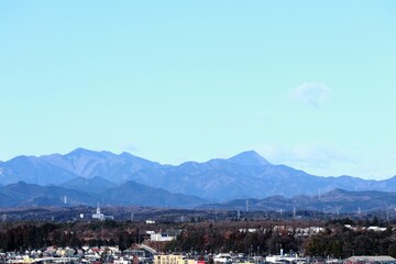 高台からの冬の風景