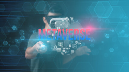 Obraz premium Metaverse Technology concept.