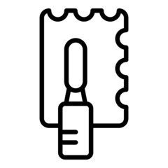 Steel trowel icon outline vector. Site stone
