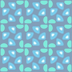 Rounded abstract seamless pattern - accent for any surfaces.