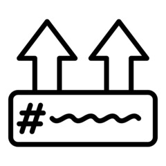 Post icon outline vector. Smm delivery