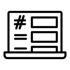 Fototapeta premium Lead post icon outline vector. Smm delivery
