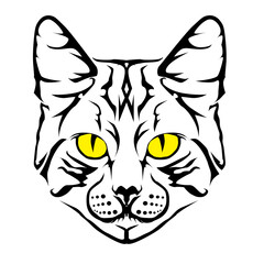 cat line art drawings