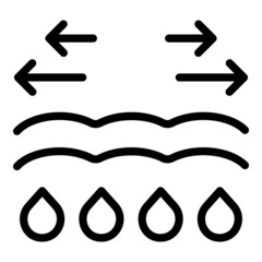 Collagen action icon outline vector. Skin care