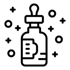 Collagen dropper icon outline vector. Skin hair