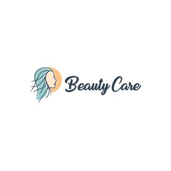 Beauty care logo design vector illustration