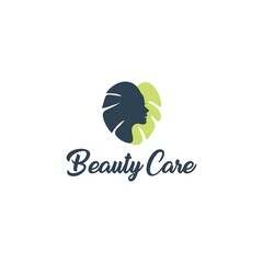 Beauty care healthy logo design vector illustration