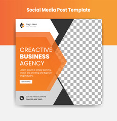 Creactive business agency social media marketing post template design and creactive banner ads template