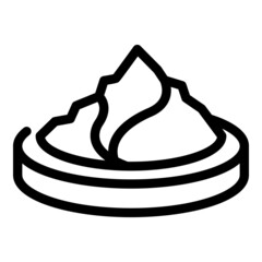 Legume bean icon outline vector. Food sesame