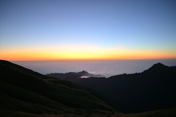 Sunrise from mountain