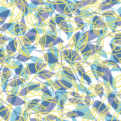 Minimalist Leaf Line Art Illustration as a Seamless Surface Pattern Design