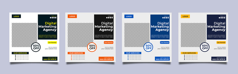 Digital Marketing Social Media Post Template | Social Media Post Design for Digital Marketing Agency |Facebook Instagram post design