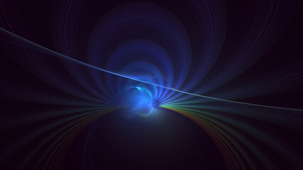 3D rendering abstract multicolor fractal light background