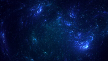 3D rendering abstract blue technology fractal background