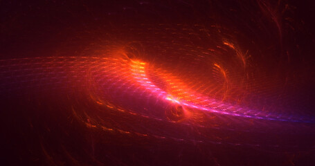 3D rendering abstract colorful fractal light background