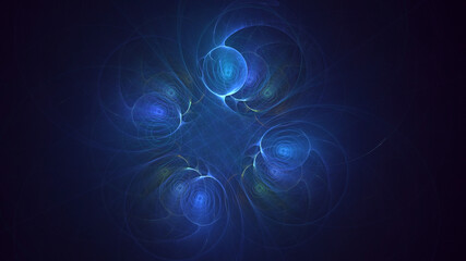 3D rendering abstract colorful fractal light background