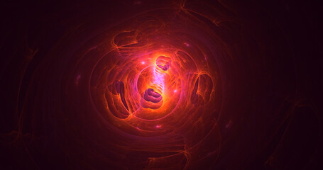 3D rendering abstract colorful fractal light background