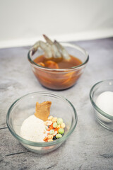 Process of Cooking Chicken and Seafood Ramen