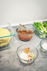 Process of Cooking Chicken and Seafood Ramen