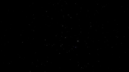 Glowing bluish star particles with faint bloom on black background for chromakey and video editing. Works with color to alpha function.