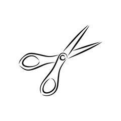 Scissor tools line art