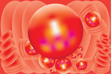 3d rendered illustration of a red sphere