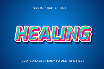 Obraz premium fully editable vector text effect healing