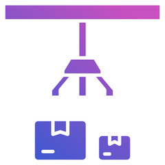 Conveyor flat gradient icon