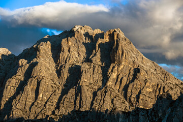 Fototapeta premium Details of Tofane alps dolomite, Veneto, Cortina, Italy