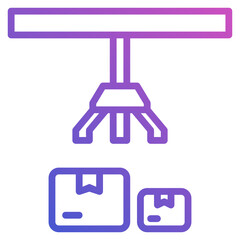 Conveyor line gradient icon