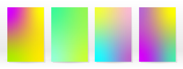 Fototapeta premium Minimal Poster. Pastel Soft. Rainbow Gradient Set.