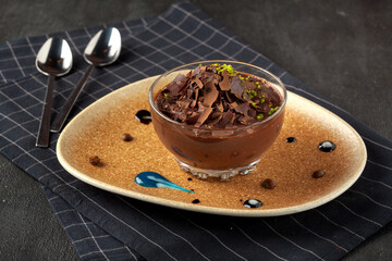 Supangle desserts in the cup over white backdrop