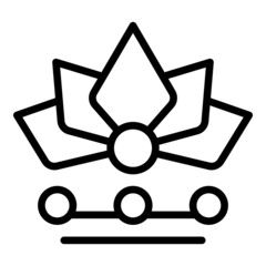Lotus flower icon outline vector. Room calm