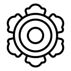 Top view flower icon outline vector. Woman yoga