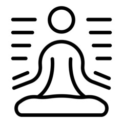 Fototapeta premium Deep meditation icon outline vector. Girl room