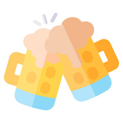 Toast Beer flat icon