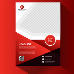 leaflet cover presentation catalog with abstract geometric background modern publication poster magazine layout template